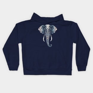 African Elephant Face Kids Hoodie